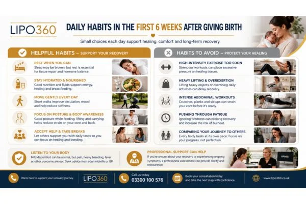 What to Do (and Avoid) in the First 6 Weeks After Giving Birth To Avoid Diastasis Recti 3 First 6 Weeks After Giving Birth To Avoid Diastasis Recti Farnham : Daily Habits in the First 6 Weeks After Giving Birth